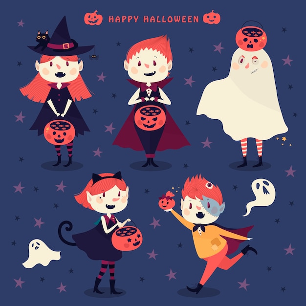 zestaw znaków Happy Halloween