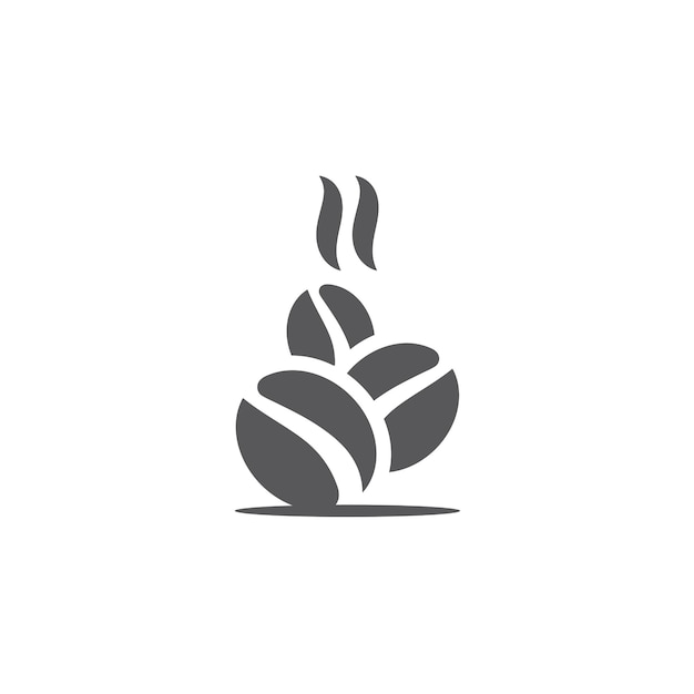 Ziarna kawy ikona wektor ilustracja szablon