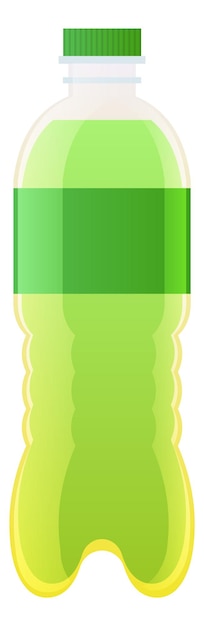 Zielona Butelka Napoju Bezalkoholowego Soda Płaska Ikona