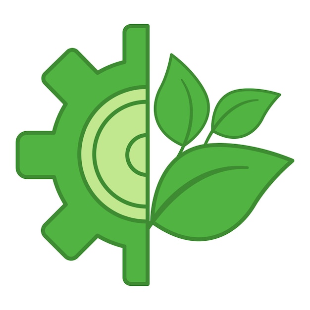 Plik wektorowy zielona kolorowa ikona technologii