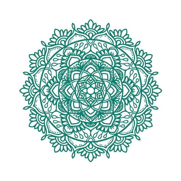 Zielona Mandala Ilustracja Projektowa Ozdoba