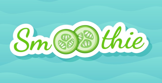 Zielona Naklejka Koktajl Warzywny Shake Logo Zestaw Ilustracji Wektorowych Koktajle Wegetariańskie Pić Etykietę