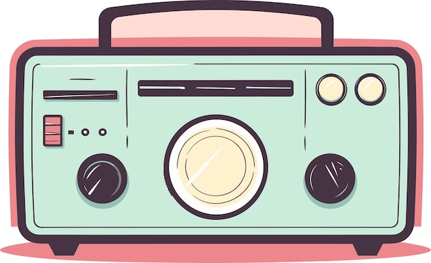 zielone stare radio z dialem z przodu