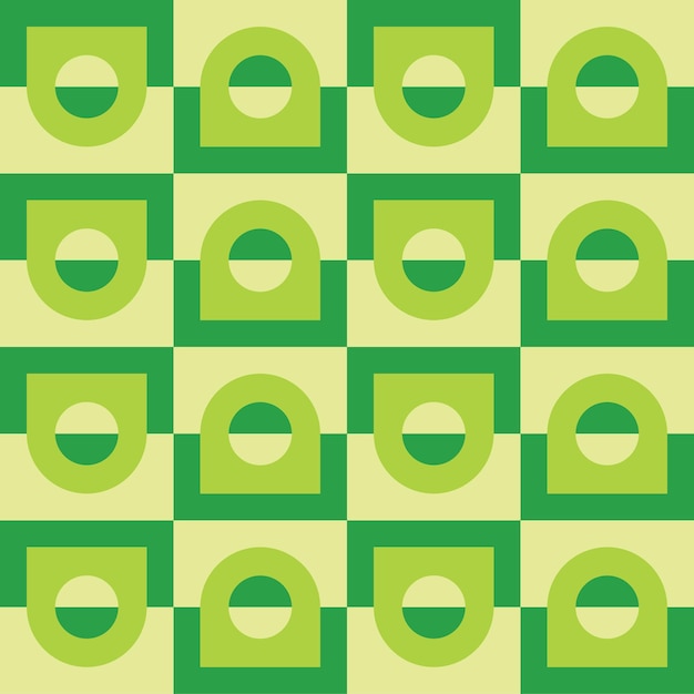 zielony bezszwowy wzór geometryczny retro design