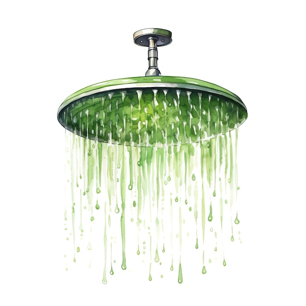 Plik wektorowy zielony kolor wektorowy akwarel prysznicowy białe tło iso