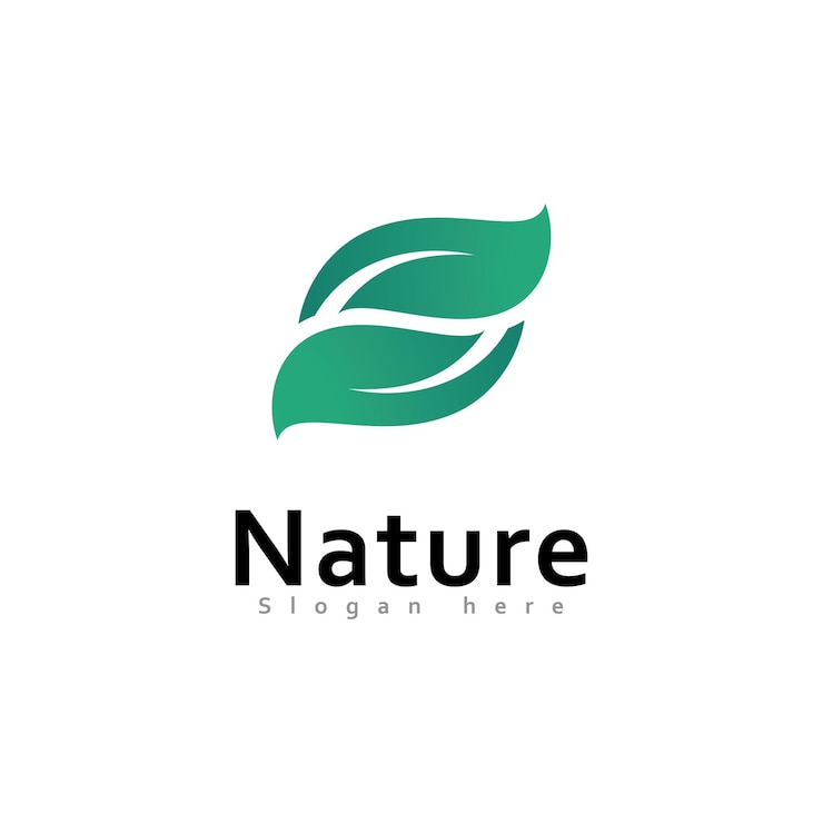 Wektor zielony liść natura element ekologia wektor wzór