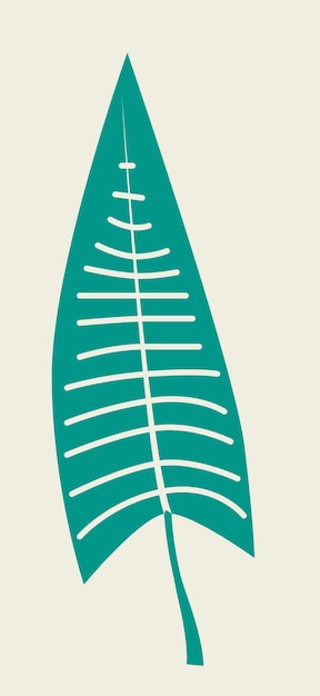 Zielony Liść Tropikalny Do Projektowania Logo