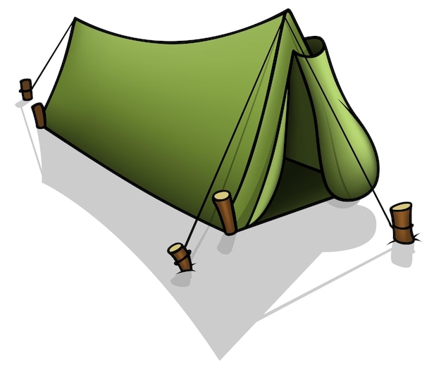 Plik wektorowy zielony namiot obozowy