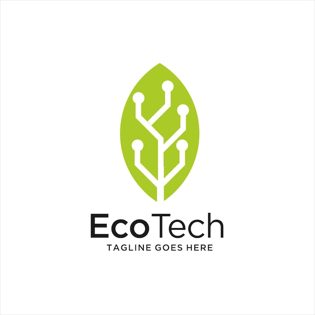 Zielony Tech Logo Projektuje Szablon Kreatywna Technologia Logo Symbol