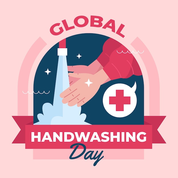 Plik wektorowy zilustrowano światowe wydarzenie dnia mycia rąk