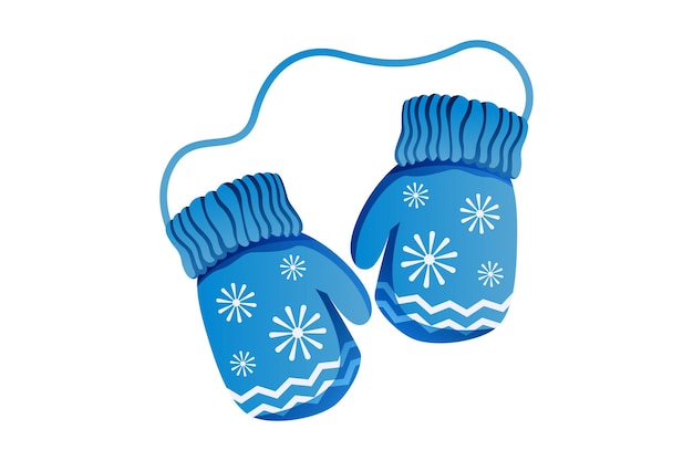 Plik wektorowy zimowa naklejka blue gloves