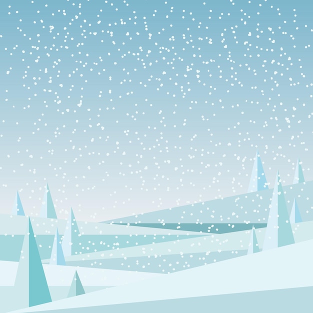 Plik wektorowy zimowy krajobraz ze śniegiem ilustracji wektorowych boże narodzenie w tle