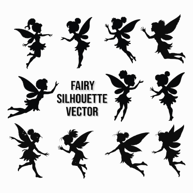 Zizolowany wektor wróżki Silhouette