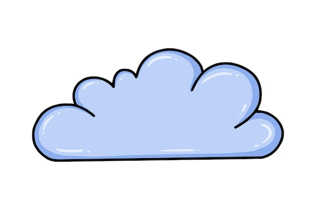 Zjawiska pogodowe w chmurze doodle liniowe kreskówki kolorowanka