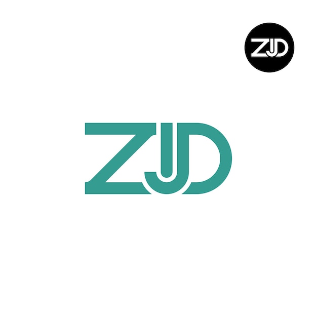 Plik wektorowy zjd logo letter monogram design