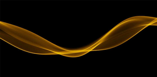 Plik wektorowy złota abstrakcyjna fala projekt magicznej linii element ruchu krzywej przepływu neonowa falista ilustracja falista