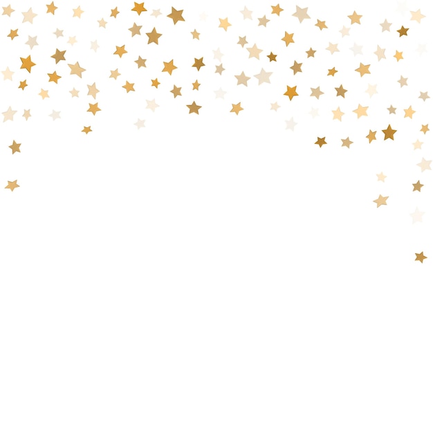 Plik wektorowy złota błyszcząca ozdobna ramka konfetti w kształcie gwiazdy