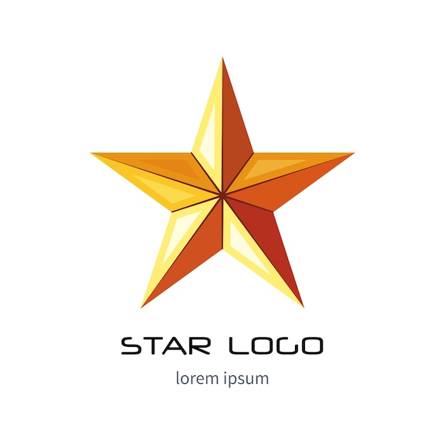 Plik wektorowy złota gwiazda logo szablon