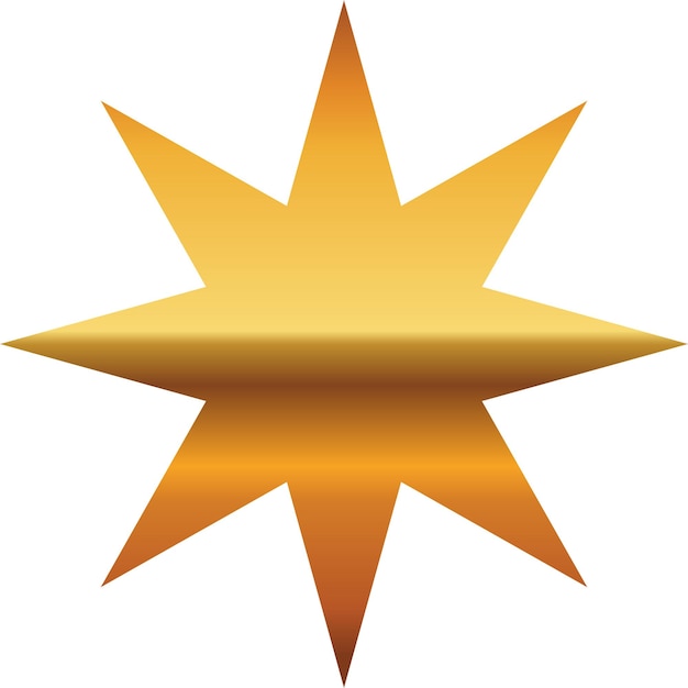 Plik wektorowy złota gwiazda z na przezroczystym tle