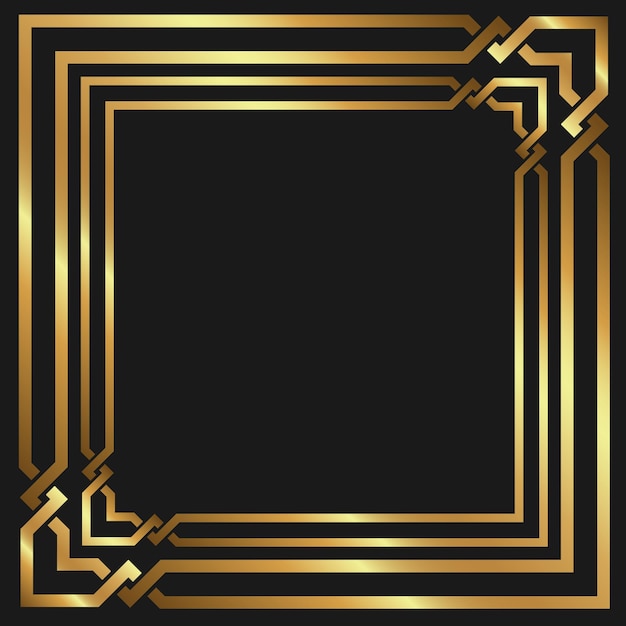 Plik wektorowy złota rama kaligraficzna