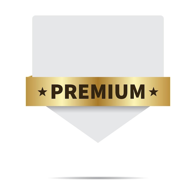 Złota Wstążka Premium Na Białym Sztandarze