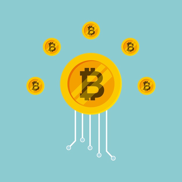 złote bitcoiny