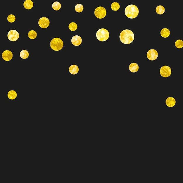 Plik wektorowy złote błyszczące konfety z kropkami