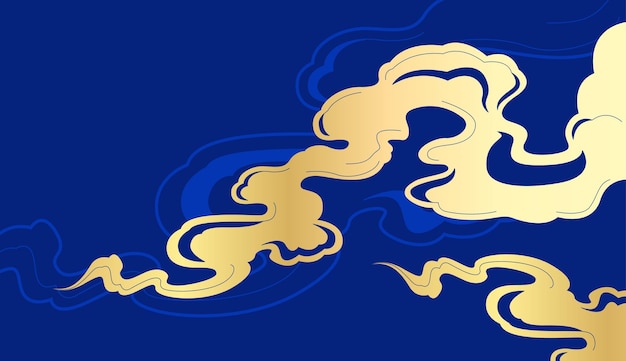 Plik wektorowy złote chmury ilustracja tło wektor