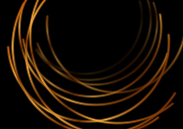 Złote gładkie okrągłe linie abstrakcyjne geometryczne tło
