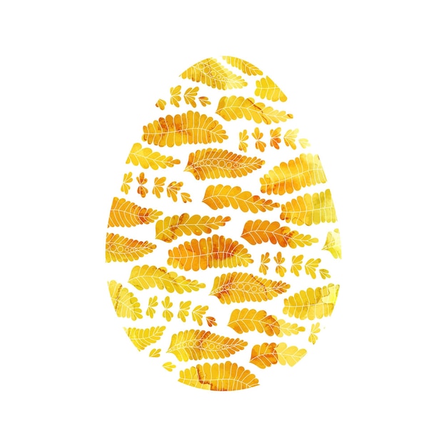 Złote Jajko Wielkanocne W Wektorze
