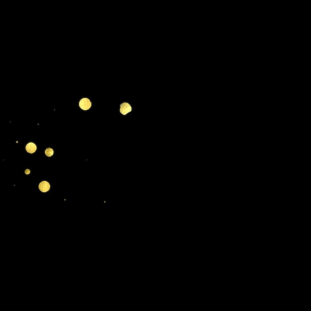 Złote konfetti izolowane na czarnym tle. Gradient rozproszony z złotym konfetti na ciemnym tle. Glamour spadający błyszcząc. Nowy rok tapeta. Luksusowe szablon broszury wektorowej. Projekt tekstury okładki.