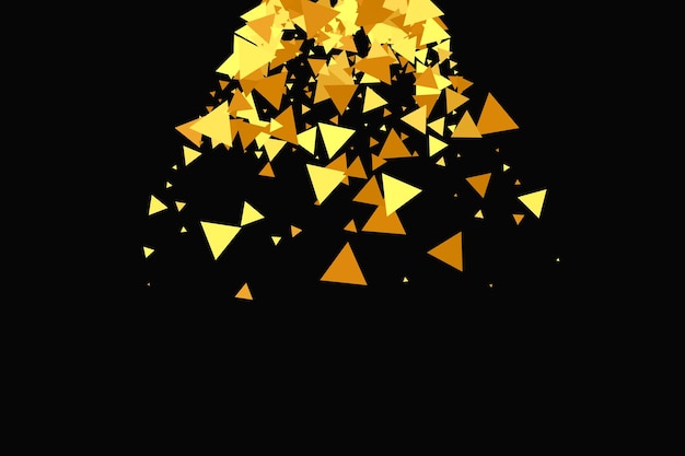 Złote konfetti na czerwonym izolowanym złotym pyłu cząsteczki folii granica geometryczna rocznica tło