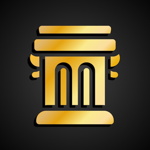 Plik wektorowy złote logo z literą m