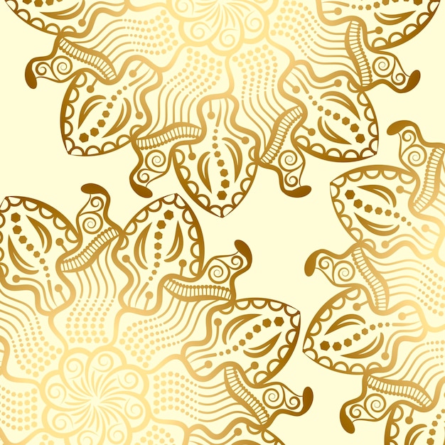 Plik wektorowy złote tło mandali