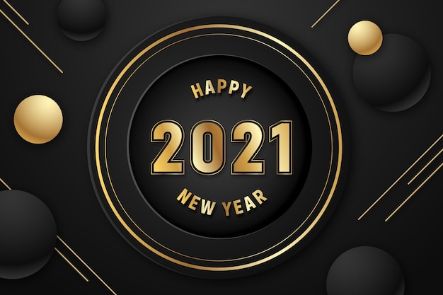 Złote tło nowego roku 2021