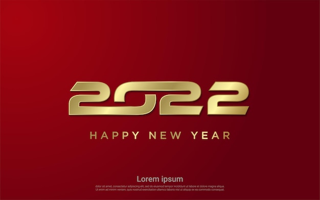 Złote Tło Szczęśliwego Nowego Roku 2022