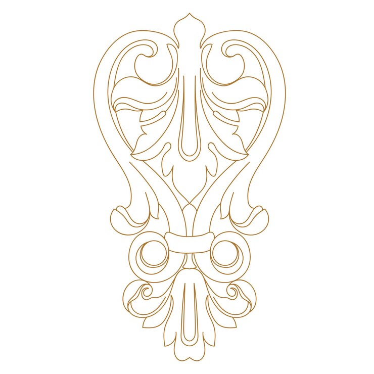 Wektor złoty barokowy ornament vintage, narożnik. retro wzór akantu w stylu antycznym.