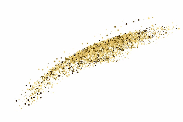Złoty brokat tekstury na białym tle na białe cząstki bursztynu kolor tła uroczystości Złoty wybuch konfetti ilustracji wektorowych