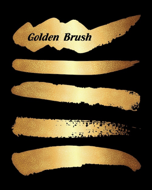 Plik wektorowy złoty brokat tekstury pociągnięć pędzlem streszczenie ilustracja