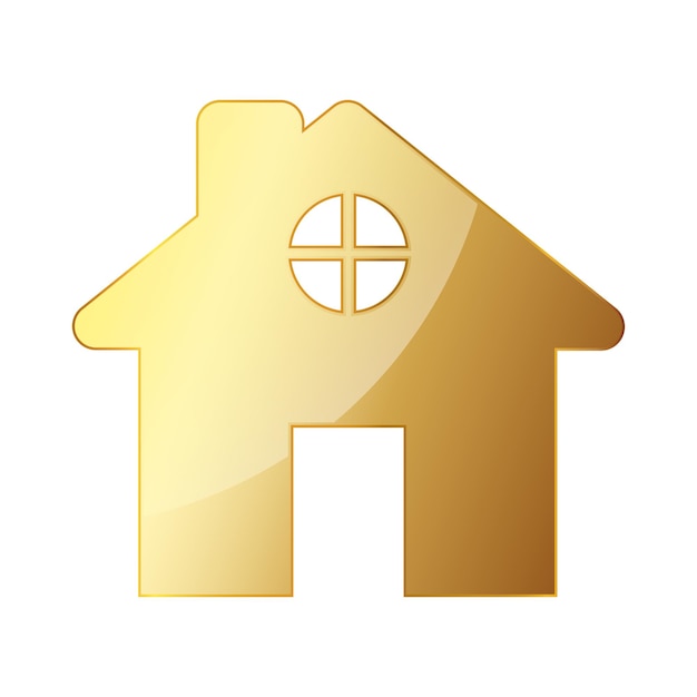 Plik wektorowy złoty dom ikona ilustracja wektorowa