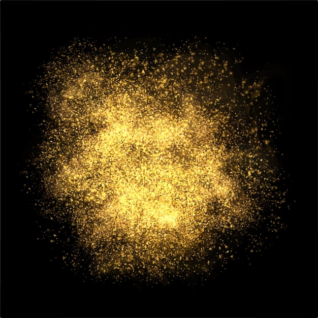 Plik wektorowy złoty kolor cząstek pyłu eksplozji tła, rozżarzonego błyszczące abstrakcyjna splash, musujące złoty efekt pęknięcia.