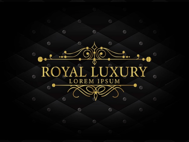 Plik wektorowy złoty luksusowy szablon logo dekoracja w stylu królewskim