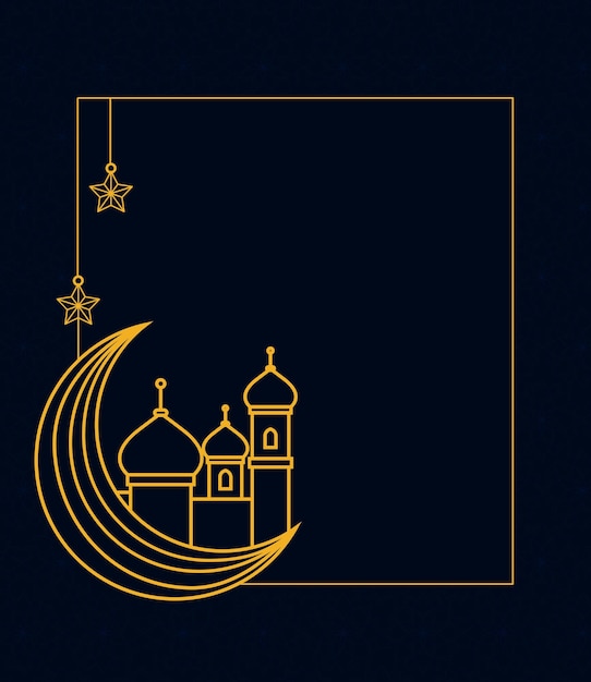 Złoty Meczet Muzułmański W Półksiężycu