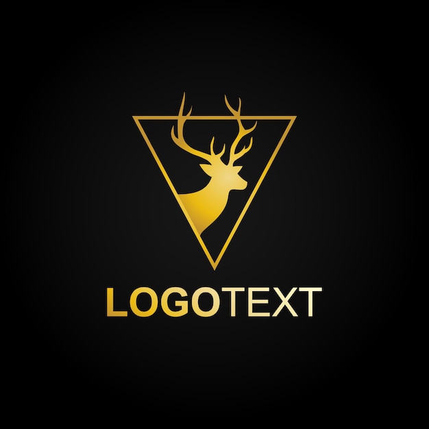 Złoty Trójkąt Deer Premium Luxury Icon Logo