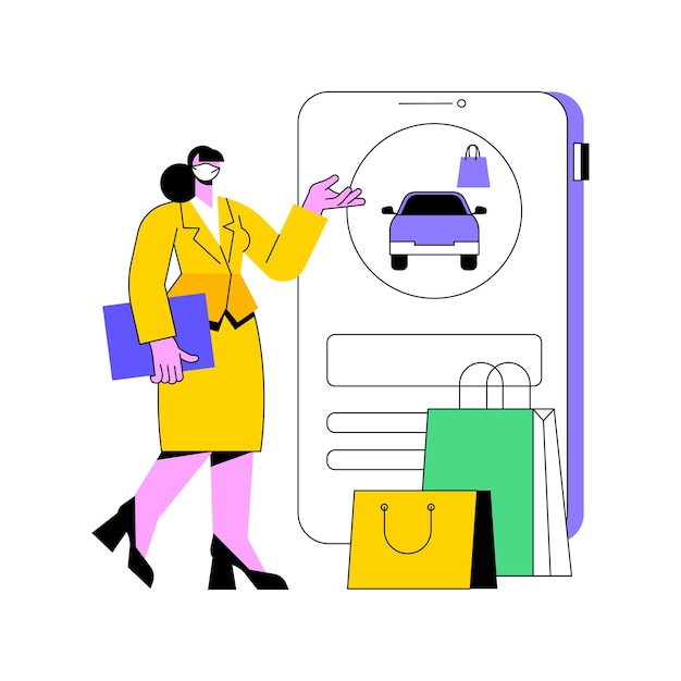 Złóż zamówienie na odbiór z krawężnika online abstrakcyjne pojęcie ilustracji wektorowych