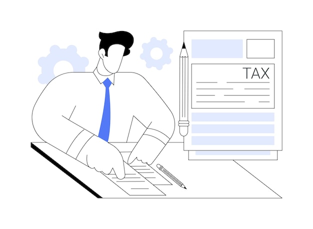 Plik wektorowy złożenie podatku formularz streszczenie koncepcja wektor ilustracja