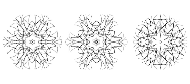 Złożona geometryczna mandala o złożonym przepływie i symetrii