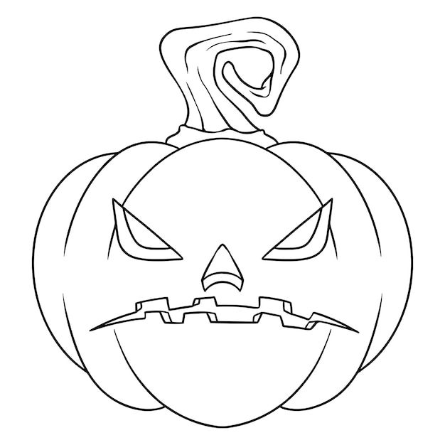 Zły Dynia Halloween Kolorowanki Strona