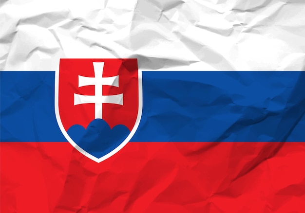 Zmięty papier Flaga Słowacji