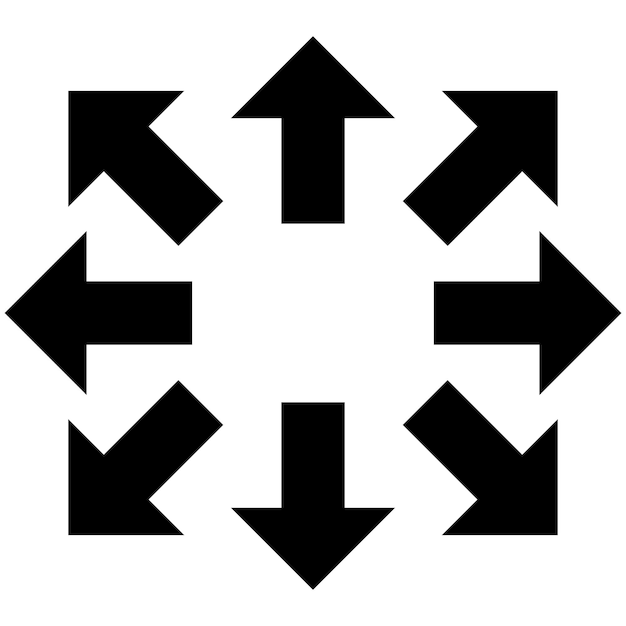 zmodyfikowane kierunki ikona logo wektor wzór